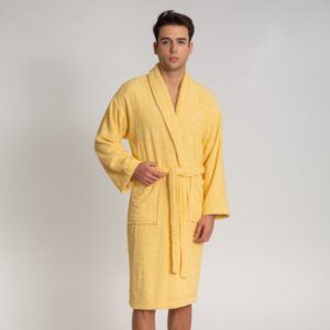 Albornoz Unisex amarillo - Oferta 2x1 - Bata 100% Algodón