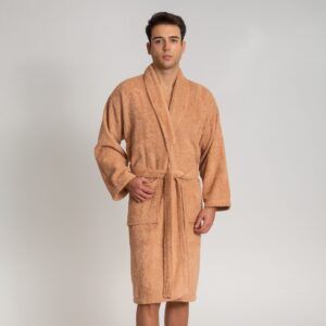 Albornoz Unisex camel - Oferta 2x1 - Bata 100% Algodón