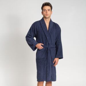 Albornoz Unisex marino - Oferta 2x1 - Bata 100% Algodón