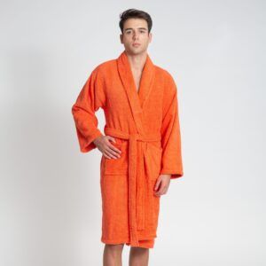 Albornoz Unisex naranja - Oferta 2x1 - Bata 100% Algodón