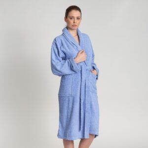 Albornoz Unisex azul - Oferta 2x1 - Bata 100% Algodón