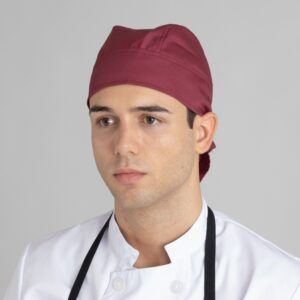 Bandana pirata para cocina granate SAGER - OFERTA 2X1