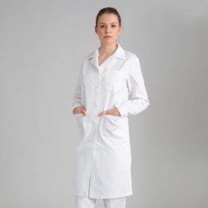 Bata trabajo mujer blanca WORKO - OFERTA 2X1