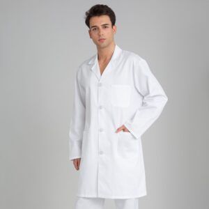 Bata trabajo hombre blanca WORKO - OFERTA 2x1