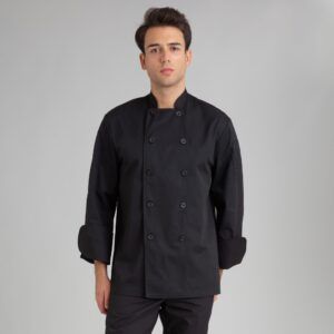 Chaqueta cocina Unisex negro MONZA 4116 - OFERTA 2X1