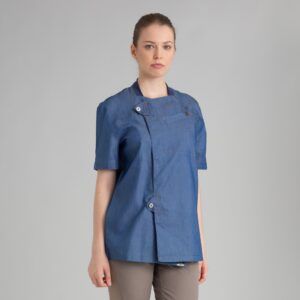 Chaqueta cocina Unisex azul MONZA 4128 - OFERTA 2X1