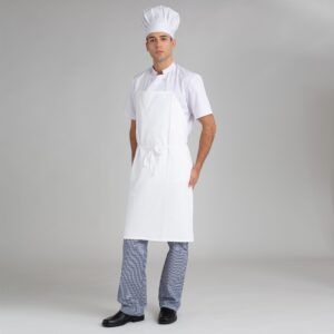 Delantal de cocina tipo peto blanco CONFECCIONES ESTE - OFERTA 2X1